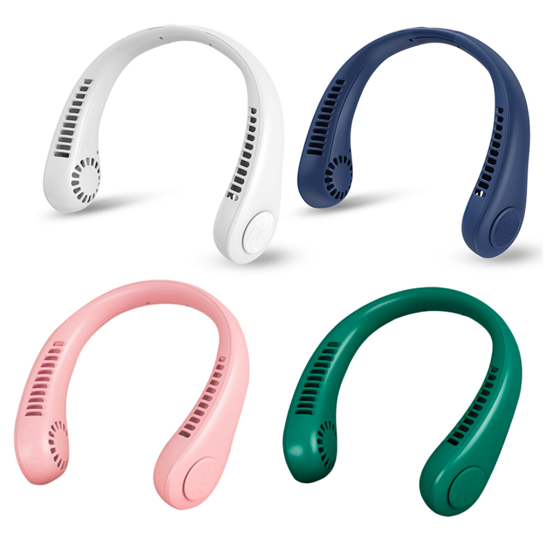 Portable Neck Fan - 3 Speed Rechargeable Bladeless Neck Fan,