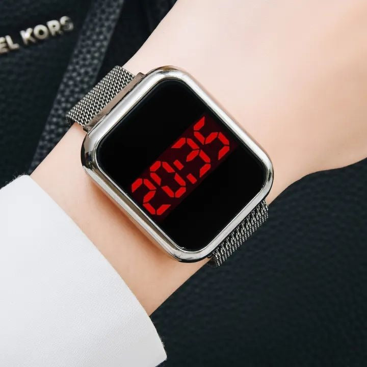 HOTTEST SALE Digital Magnetic Touch LED Square Dial Watch
