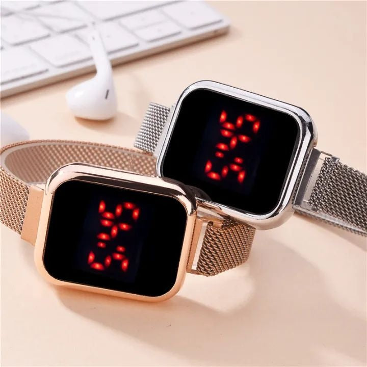 HOTTEST SALE Digital Magnetic Touch LED Square Dial Watch