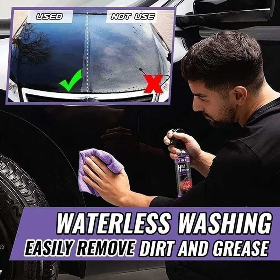 3 In 1 High Protection Quick Car Coating Spray Clean, Polish & Repair,