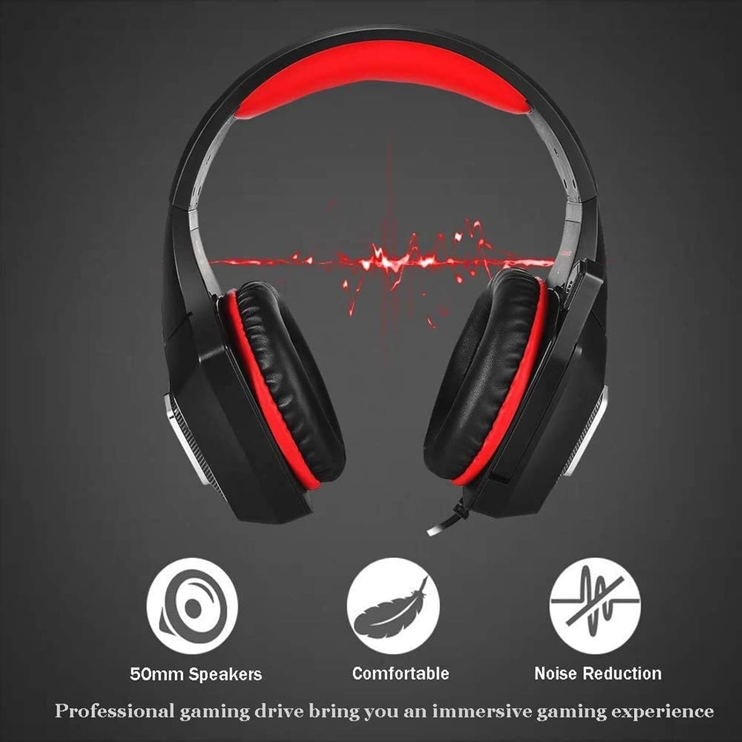 Hunterspider PS4 Gaming Headset, Gaming Headphones with Microphone