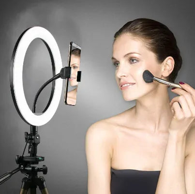 26cm Ring Light With Phone Holder & 3 Shades Of Colour For Videos Photography Studio & Lightining