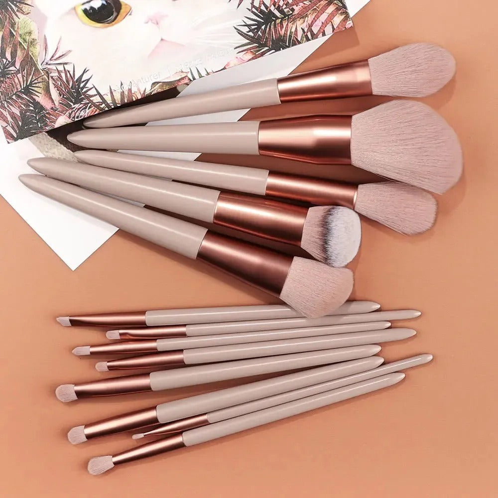 WANTER 13 Pcs Makeup Brushes Set Soft hair Loose Powder Eyeshadow