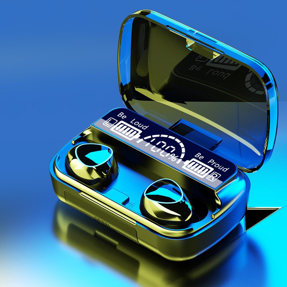 M10 TWS Wireless Earbuds Bluetooth 5.1 Touch Control Waterproof LED Display Charging Box