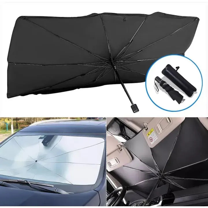 Car Umbrella Sun Shade Cover for Windshield UV Reflecting Foldable