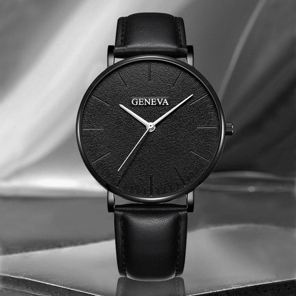 4Pcs New Male Leather Bracelet Watches Set Fashion Casual Accessories Men