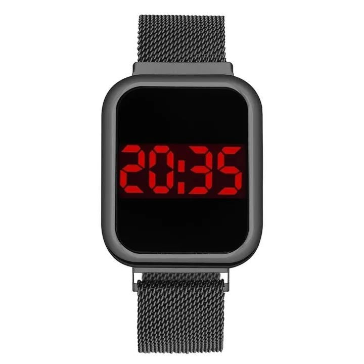 HOTTEST SALE Digital Magnetic Touch LED Square Dial Watch