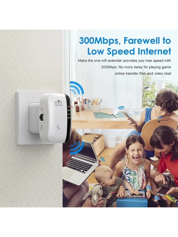 WiFi Extender Signal Booster up to 2640sq.ft , Wireless Internet Repeater