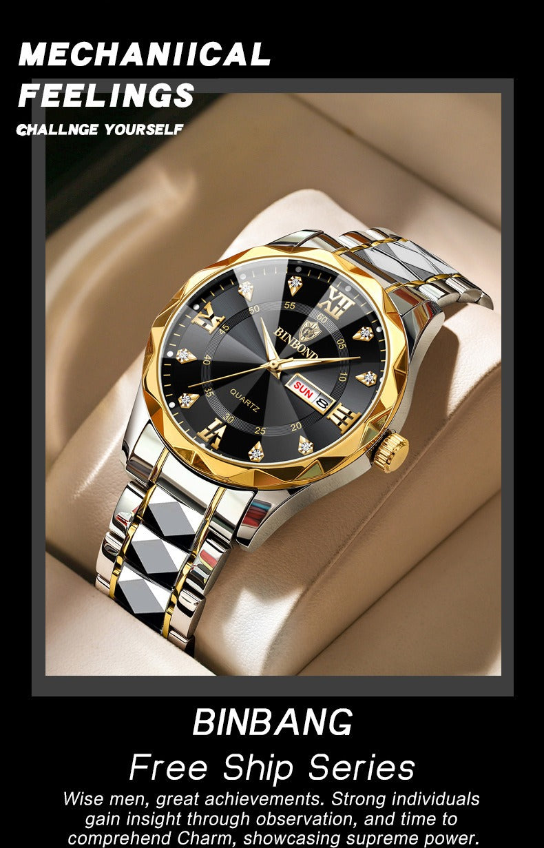 BINBOND Top Brand Luxury Fashion Watch Men Waterproof