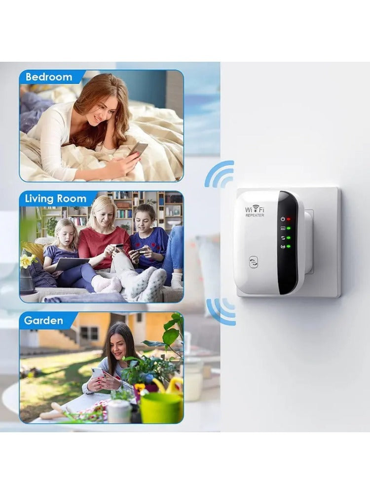 WiFi Extender Signal Booster up to 2640sq.ft , Wireless Internet Repeater