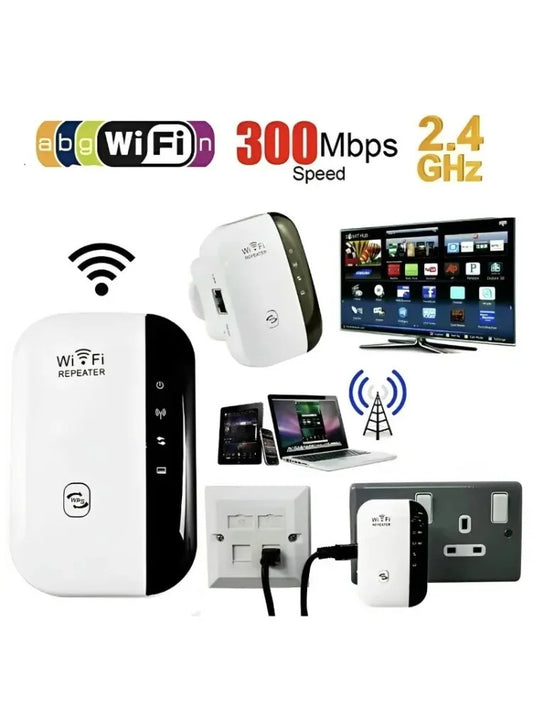 WiFi Extender Signal Booster up to 2640sq.ft , Wireless Internet Repeater