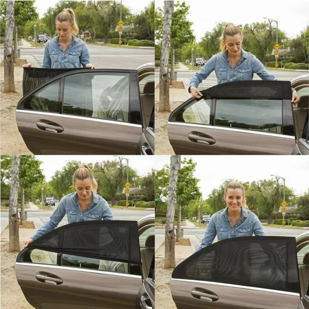 2 Pcs Car Window Cover Screen Breathable| Car Window Shade Sun Cover Window