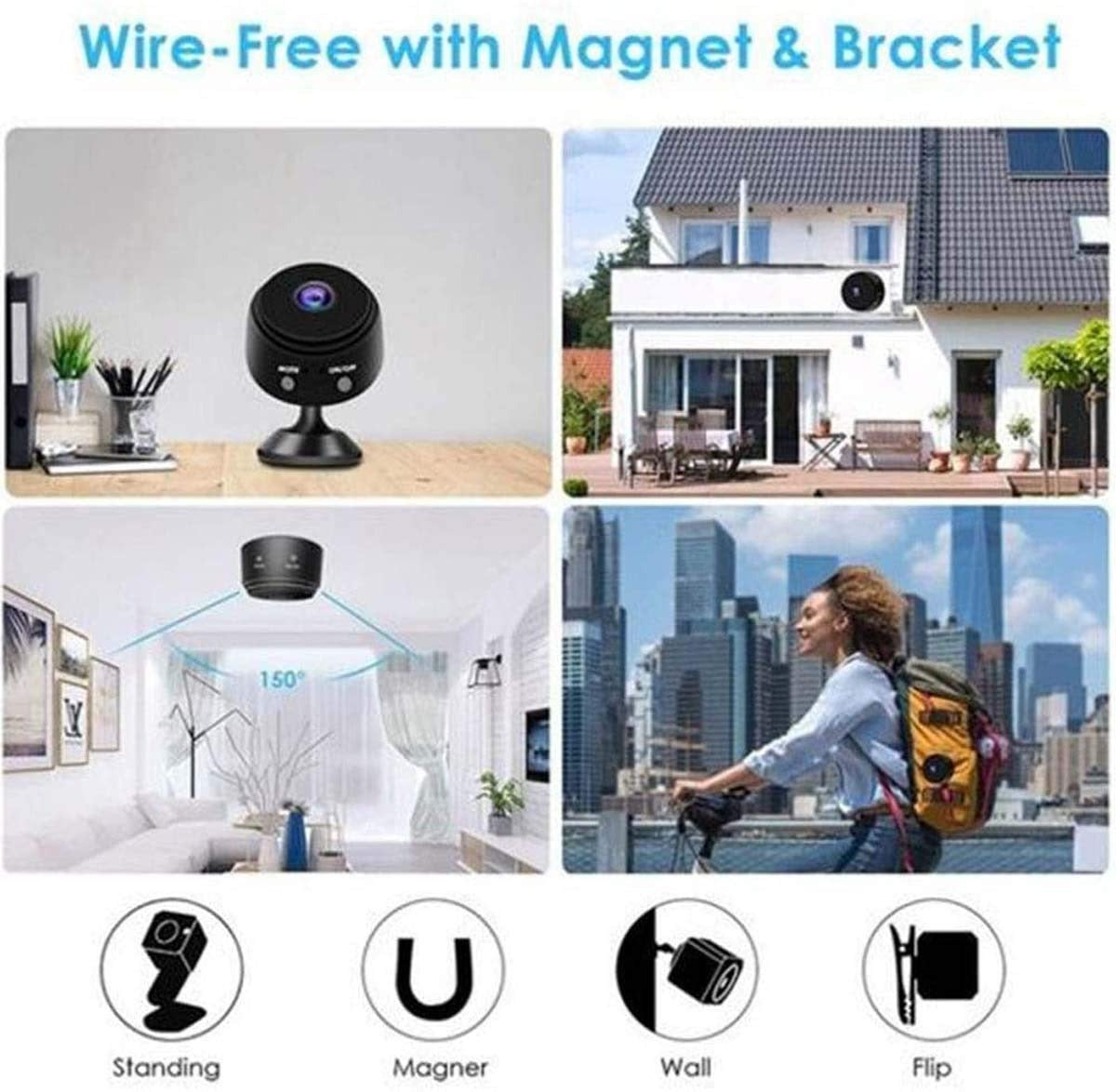 Mini Security Camera, A9 Mini Camera, 1080P HD WiFi