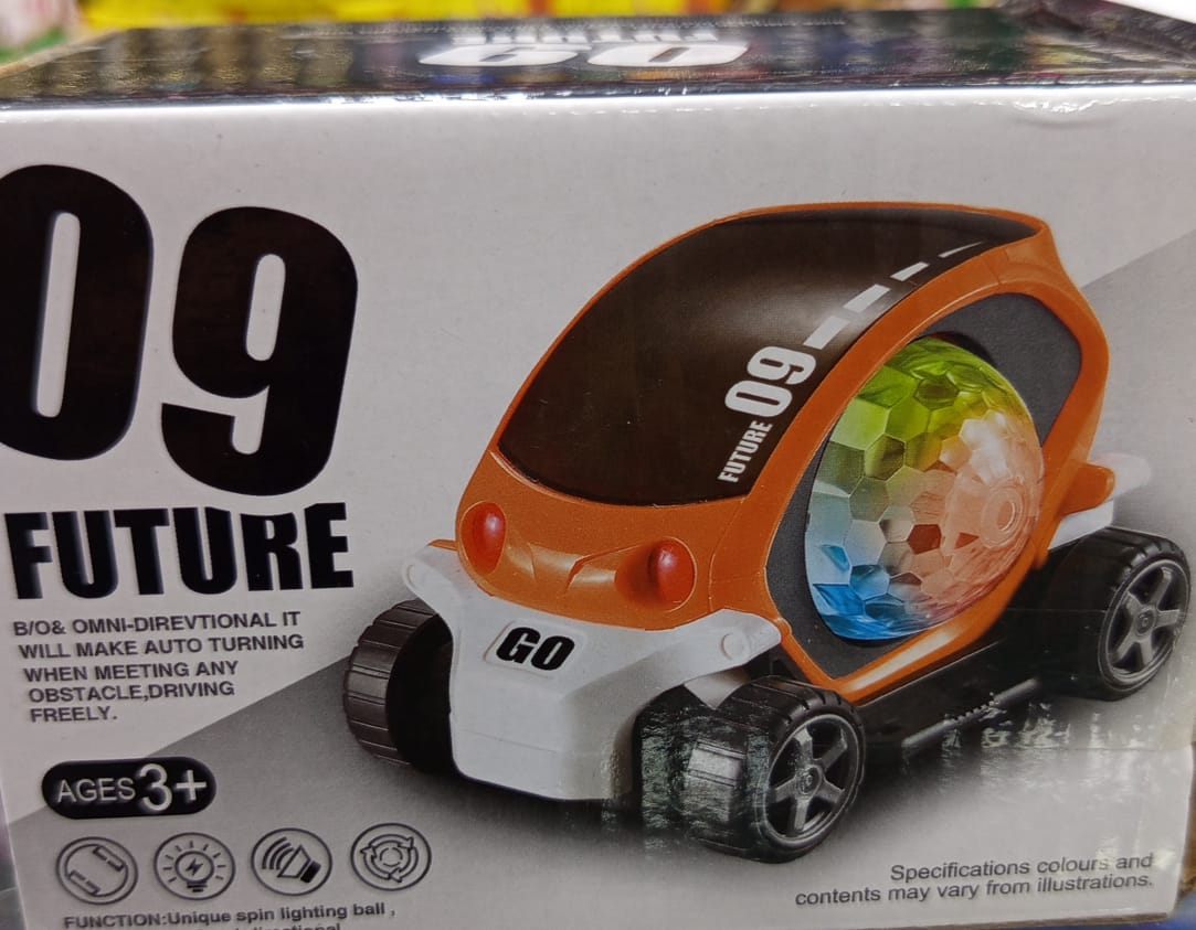 360 Rotating 09 Future Transparent Car With 4D Flashing Lights And Sound