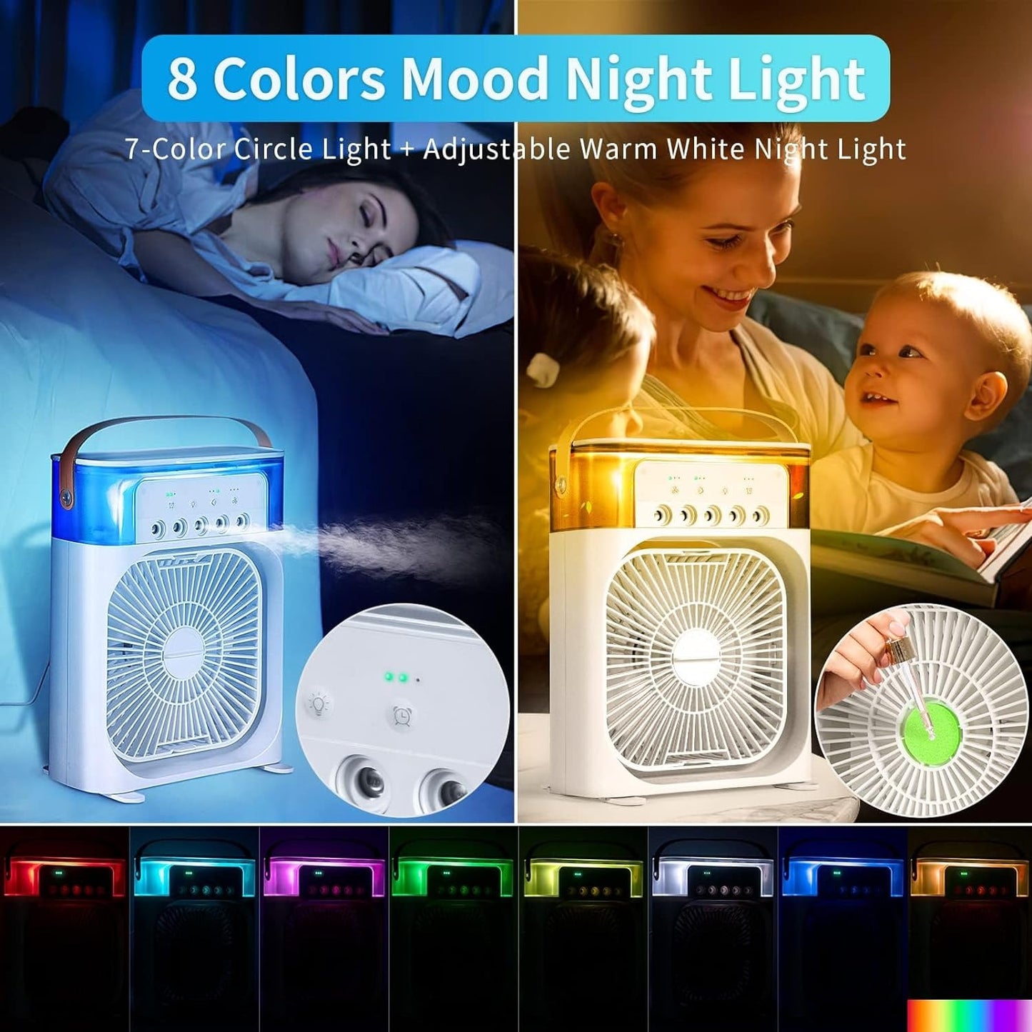 Portable Air Conditioner Fan,900ML Personal Air Conditioner