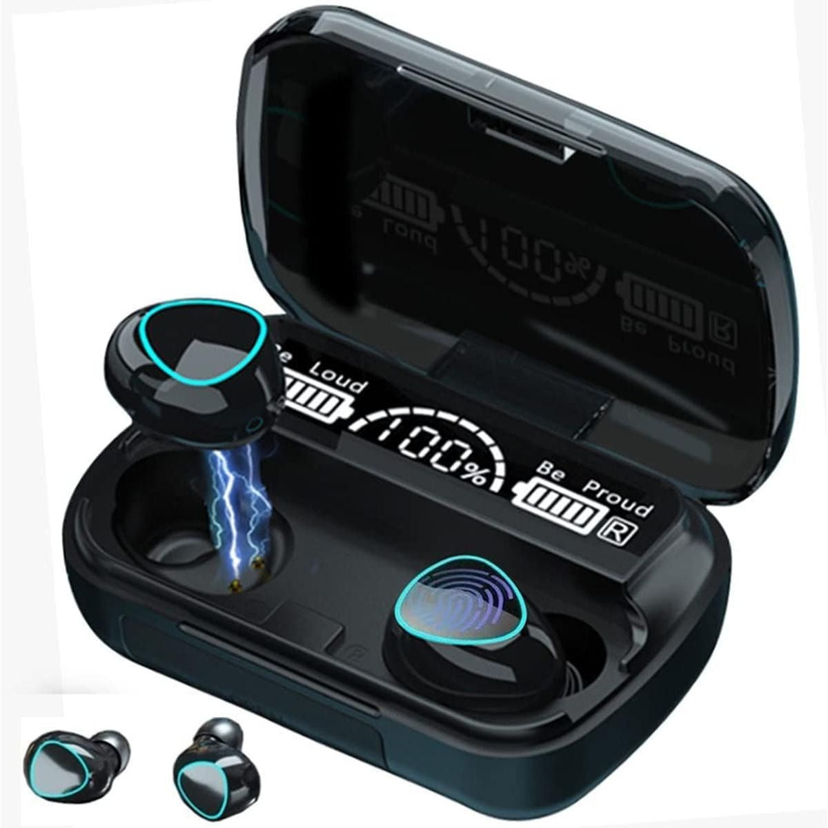 M10 TWS Wireless Earbuds Bluetooth 5.1 Touch Control Waterproof LED Display Charging Box