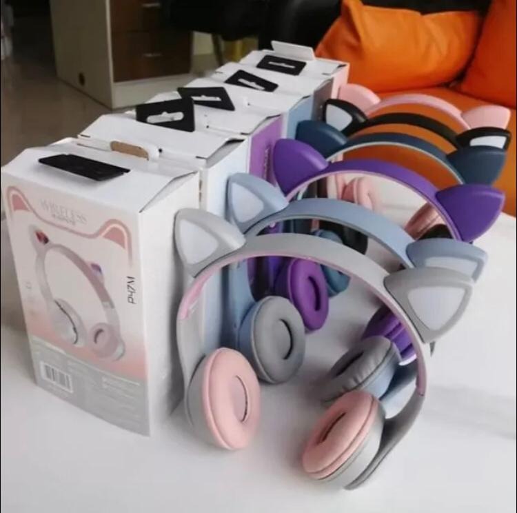 New Wireless Girls Cat Headphone