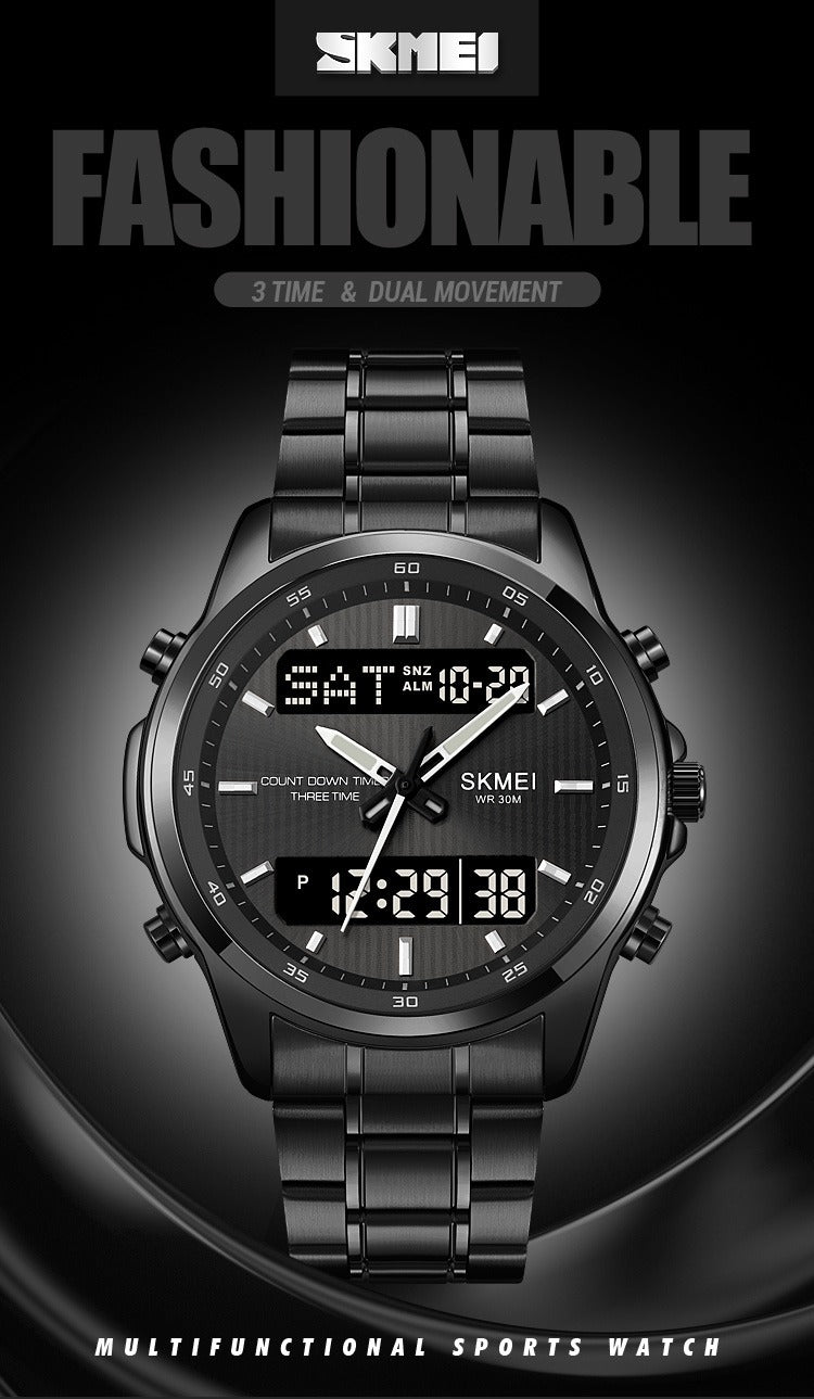 SKMEI Men Electronic Watch Dual Display Electronic Watch