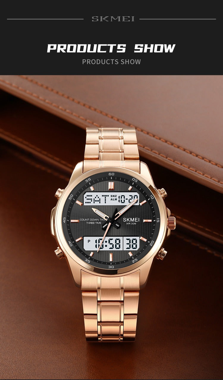 SKMEI Men Electronic Watch Dual Display Electronic Watch