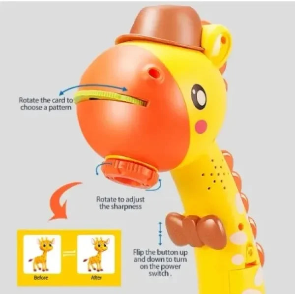 Giraffe Small Size Art Drawing Board Leds Projector Light Toy Children Kids Painting Table
